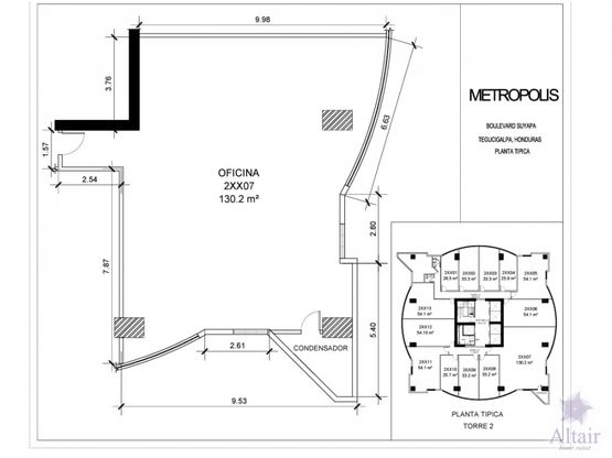 Se Vende Oficina en Torre Metropolis, Bulevar Suyapa