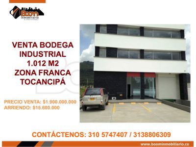 **VENTA BODEGA 1.020 ZF TOCANCIPA