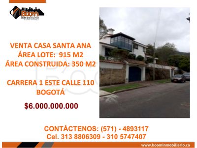 **VENTA CASA SANTA ANA ORIENTAL CR 1E