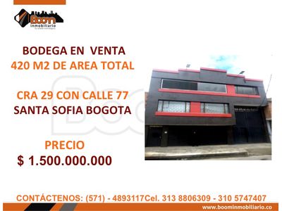 **VENTA BODEGA SANTA SOFIA 420 M2