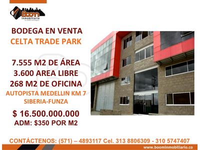 ***VENTA BODEGA CELTA 7.555 M2 SIBERIA