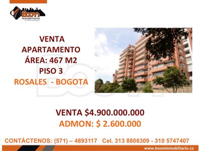 **VENTA APTO ROSALES RESERVADO 467 M2