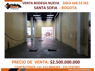 *VENTA BODEGA SANTA SOFIA 668 M2