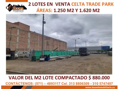 **VENTA 2 LOTES INDUSTRIA 1.250 Y 1.620 M2 CELTA