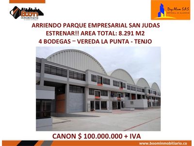 **ARRIENDO 4 BODEGAS 8.291 M2 SIBERIA