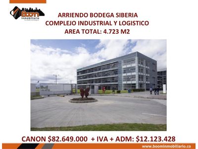 *ARRIENDO BODEGA SIBERIA 4.723 M2