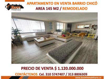 *VENTA APARTAMENTO 145 M2 CHICO