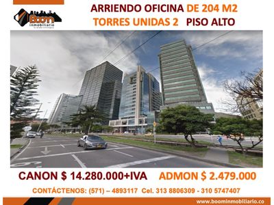 *ARRIENDO OFICINA TORRES UNIDAS 2