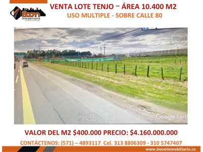 ***VENTA LOTE INDUSTRIAL SOBRE CLL 80 10.400 M2