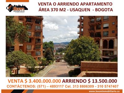 **VENTA ARRIENDO APARTAMENTO 370 M2 USAQUEN