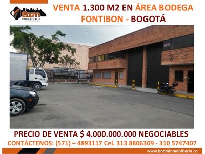 **VENTA BODEGA 1.300 M2 FONTIBON