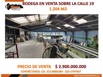 *VENTA BODEGA CLL 19 1.204 M2 $2.900 MM