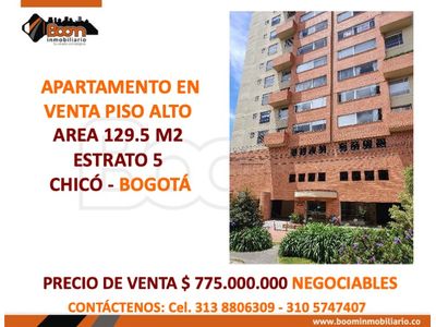 **VENTA APTO PH 129 M2 EN CHICO ESTRATO 5