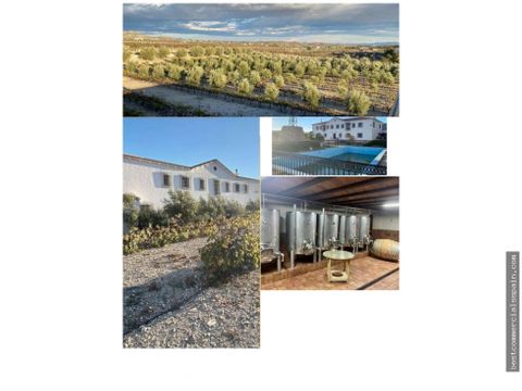 farm for rural hotel with winery in almeria la mancha