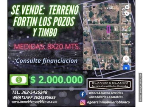 se vende terreno fortin los pozos y timbo