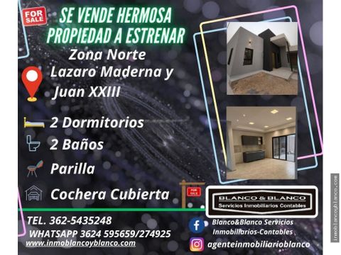 se vende hermosa casa a estrenar