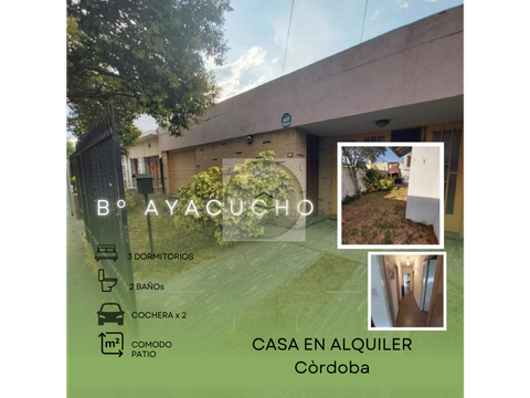 venta casa 3 dorm y patio bo ayacucho