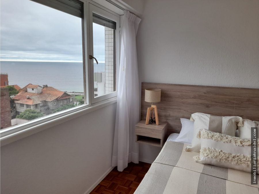 dos ambientes externo con balcon saliente y vista al mar