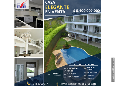 venta de casa exclusiva en pance cali