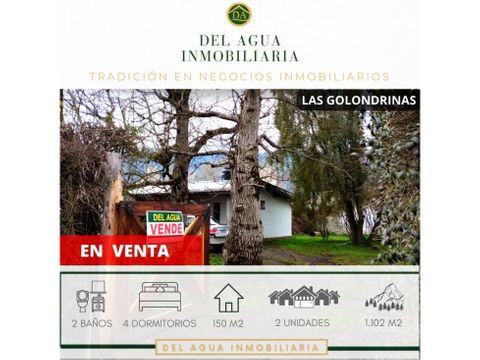 2 casas con amplio lote de 1102 m2 en el bolson ca 275