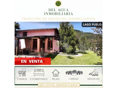 amplia casa en paraje entre rios lago puelo ca 280