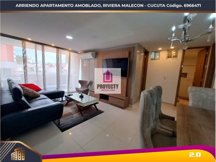 Arriendo Apartamento Cúcuta Amoblado Riviera Malecon - $5.500.000 COP