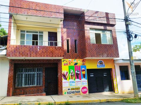 se vende vivienda comercio en el centro de tarapoto