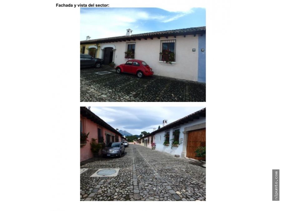 casa en venta en el casco de antigua guatemala