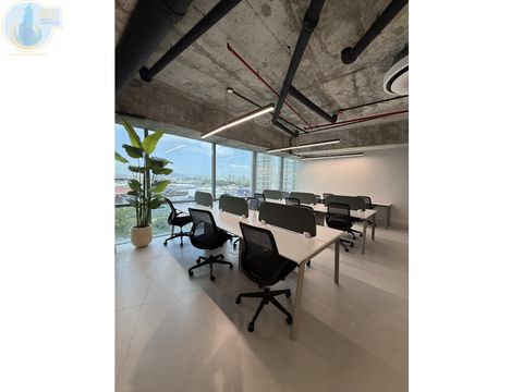 oficina amoblada 165m2 financial park alquiler