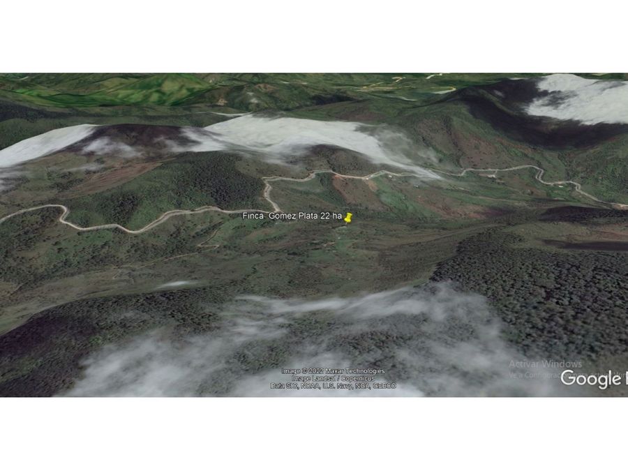 vendo finca de 22 hectareas con vista 360 grados en gomez plata