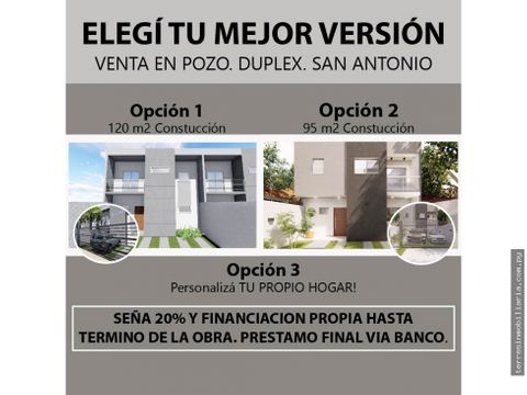 vendo duplex en pozo en san antonio 290000000 gs