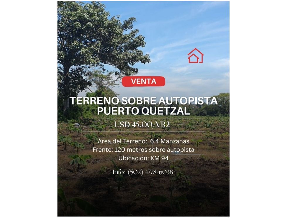 venta 643 manzanas autopista puerto quetzal km 945
