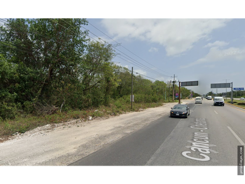 terreno en venta sobre carretera playa del carmen cancun