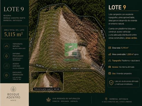 se vende hermoso lote ubicado entre barbosa y porce lote 9
