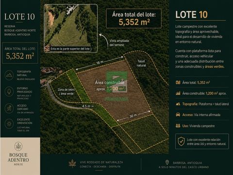 se vende hermoso lote ubicado entre barbosa y porce lote 10