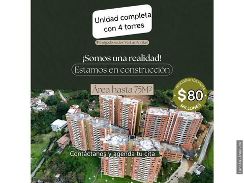 venta apartamentos nuevos en envigado las antillas