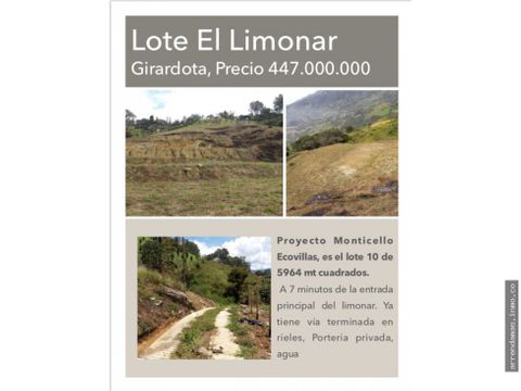 lote en venta limonar girardota