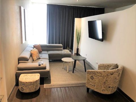 apartamento amueblado contemporaneo terraza y jardin en santa ana