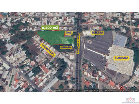terreno 8300 m2 en zona comercial 17 oriente tapachula