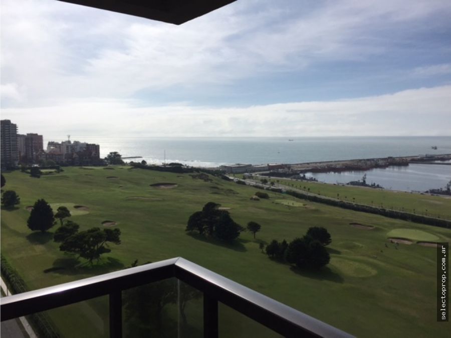 edificio torres del golf 3 ambientes con cochera vista plena al mar y al golf