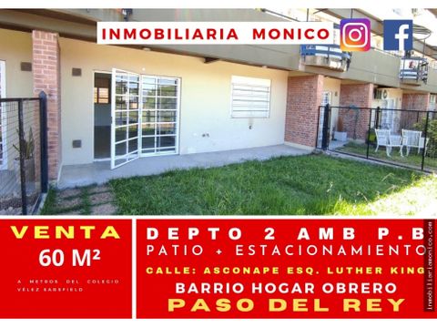 venta depto 2 amb en paso del rey barrio hogar obrero