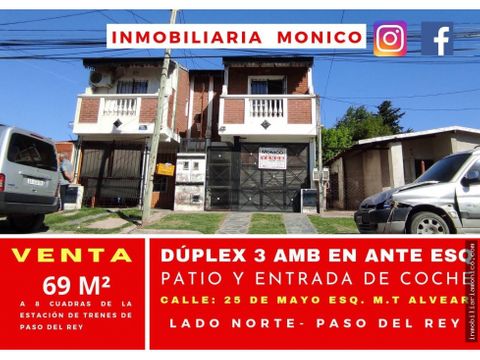 venta duplex de 3 amb con cochera centro de paso del rey