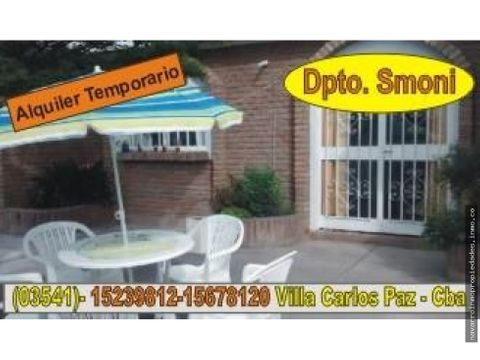 dpto temporario villa carlos paz