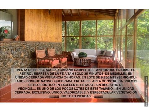 venta casa finca oriente retiro fizebad la fe parcelacion 9800 m2