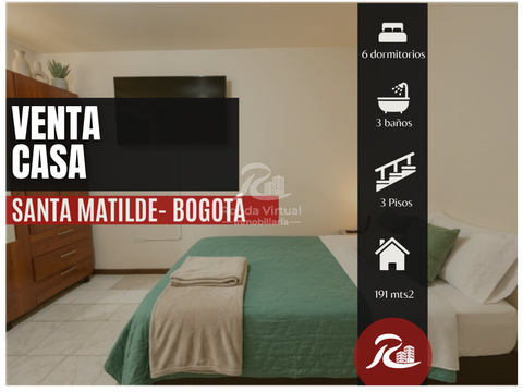 venta casa santa matilde 6 habitaciones apto independiente