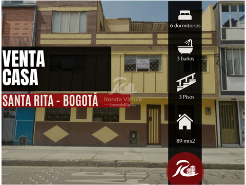 venta casa santa rita 3 niveles bogota