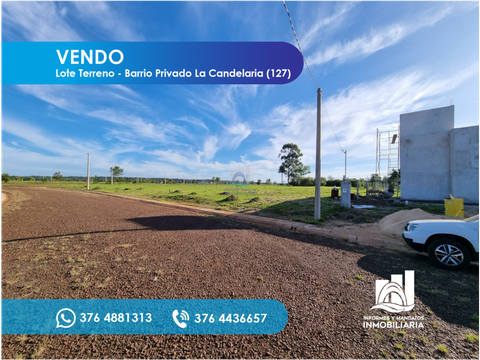 lote terreno barrio privado la candelaria 127