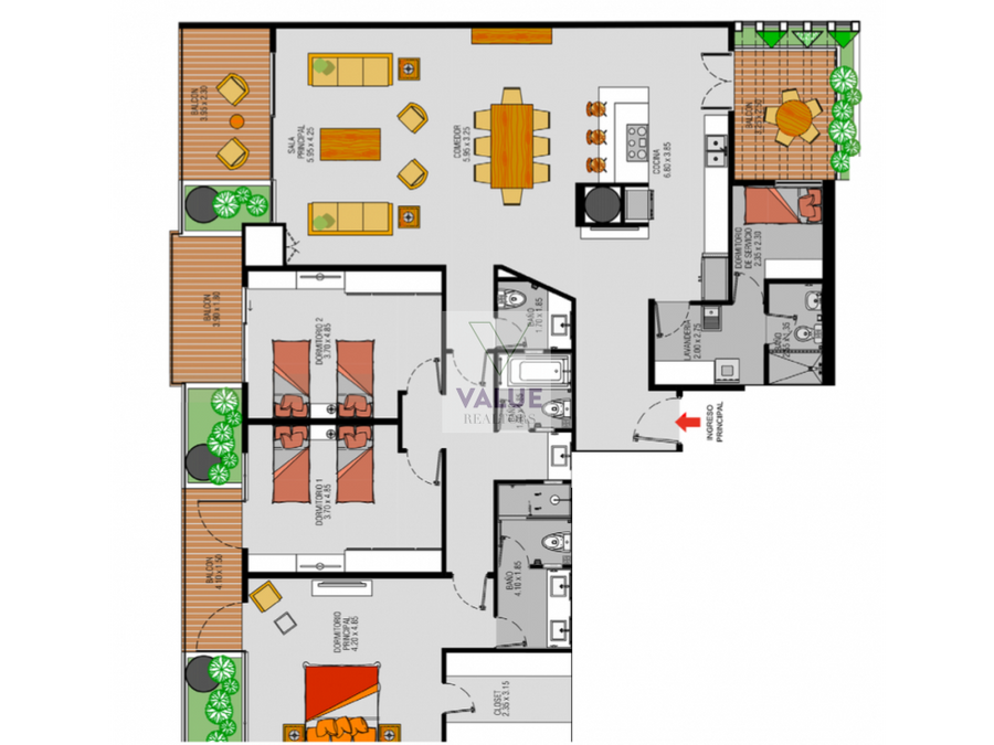 venta exclusivo apartamento nuevo de 3 dorm 247m2