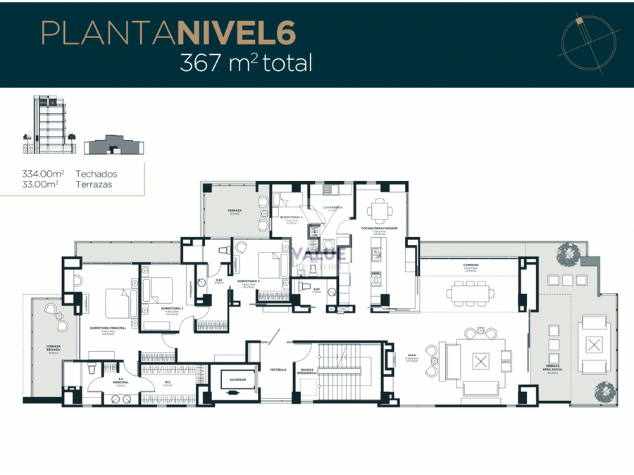 venta apartamento z15 334m2 3 dorms con amplia terraza 1