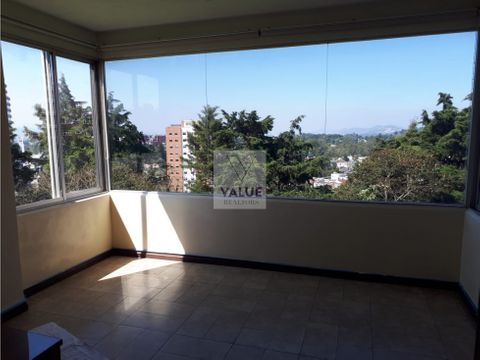 renta apartamento 1 dorm en zona 15 104m2